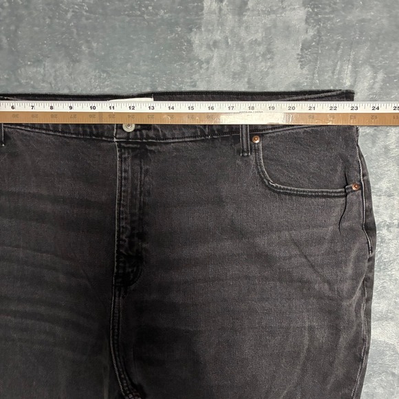 Abercrombie Fitch 90s Straight Ultra High Rise Jeans Charcoal Gray Womens 37/24R - Picture 6 of 8